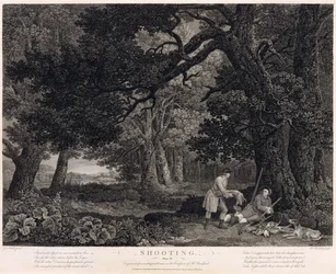 Shooting, plate 4, engraved by William Woollett